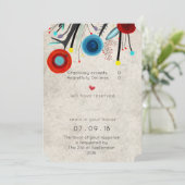 Invitation Conception de forme de billet d'invitation de mari (Debout devant)
