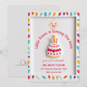 Invitation Conception de gâteaux d'anniversaire avec la front (Devant / Derrière)
