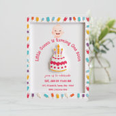Invitation Conception de gâteaux d'anniversaire avec la front (Debout devant)