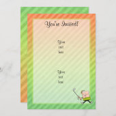 Invitation Conception de golfeur de bande dessinée (Devant / Derrière)