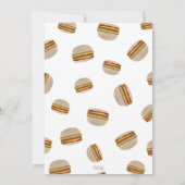 Invitation Conception de hamburger pour BBQ d'été dans la cou (Dos)