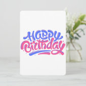 Invitation Conception de Joyeux Anniversaire aux couleurs viv (Debout devant)