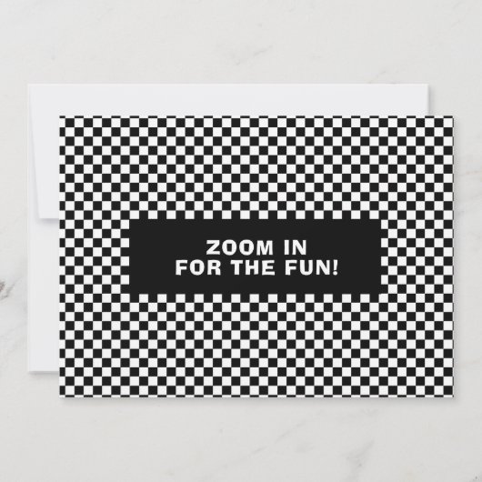 Invitation Conception de la course automobile anniversaire de (Dos)