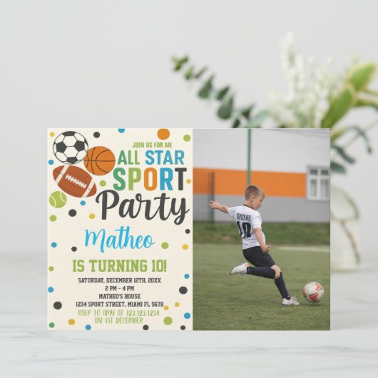 Invitation Conception de la fête pour enfants modifiable (Debout devant)