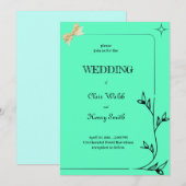 Invitation Conception de la frontière de la branche moderne (Devant / Derrière)