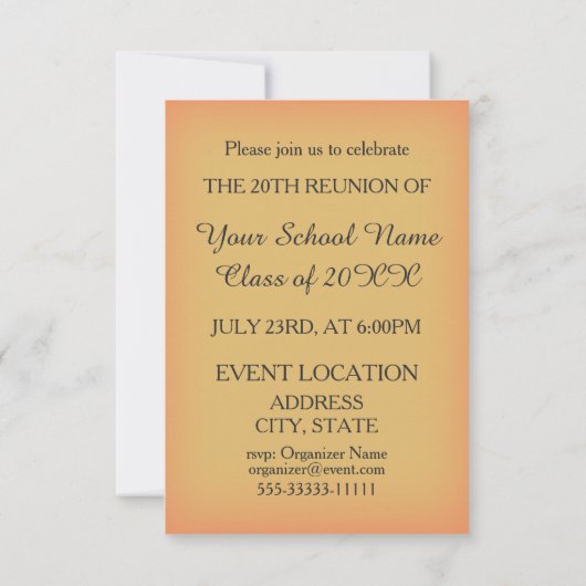 Invitation Conception de la réunion scolaire (Dos)