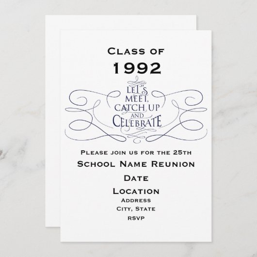 Invitation Conception de la réunion scolaire (Devant / Derrière)