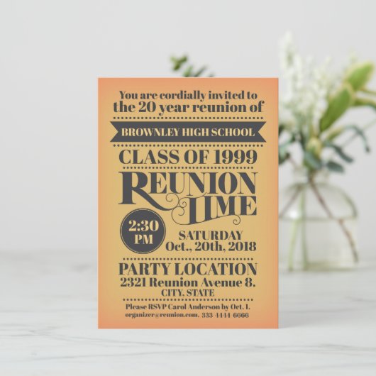 Invitation Conception de la réunion scolaire. (Debout devant)