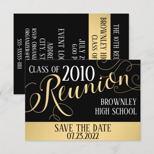 Invitation Conception de la réunion scolaire (Devant / Derrière)