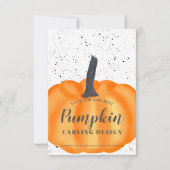 Invitation Conception de la sculpture citrouille d'Halloween  (Devant)