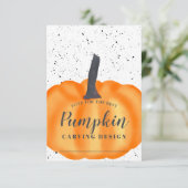 Invitation Conception de la sculpture citrouille d'Halloween  (Debout devant)
