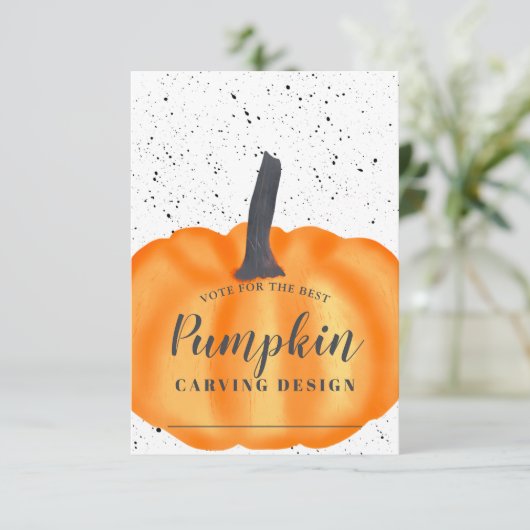 Invitation Conception de la sculpture citrouille d'Halloween  (Debout devant)