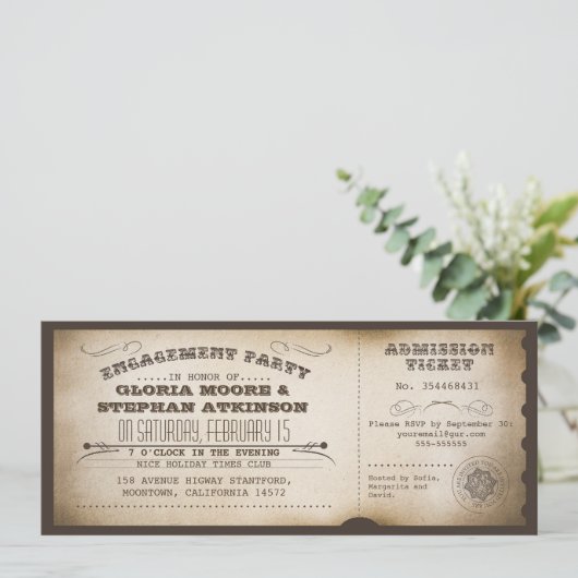 Invitation conception de la typographie des billets de la par (Debout devant)