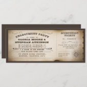 Invitation conception de la typographie des billets de la par (Devant / Derrière)