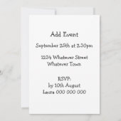 Invitation Conception de l'âne Toute occasion (Dos)