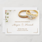 Invitation Conception de l'anneau mariage pour l'invitation d (Devant)