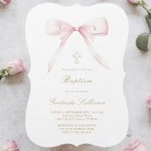 Invitation conception de l'arc rose | Baptême