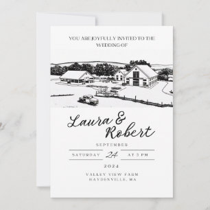 Invitation Conception de lieu personnalisé Ferme Valley View
