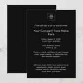 Invitation Conception de l'image de marque d'un événement d'e (Devant / Derrière)