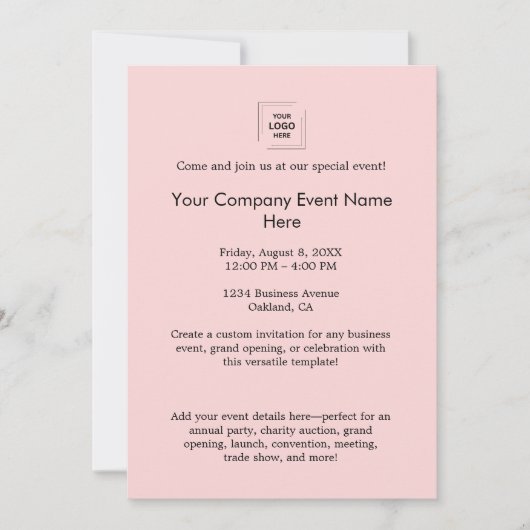 Invitation Conception de l'image de marque d'un événement d'e (Devant)