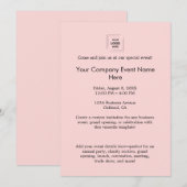 Invitation Conception de l'image de marque d'un événement d'e (Devant / Derrière)