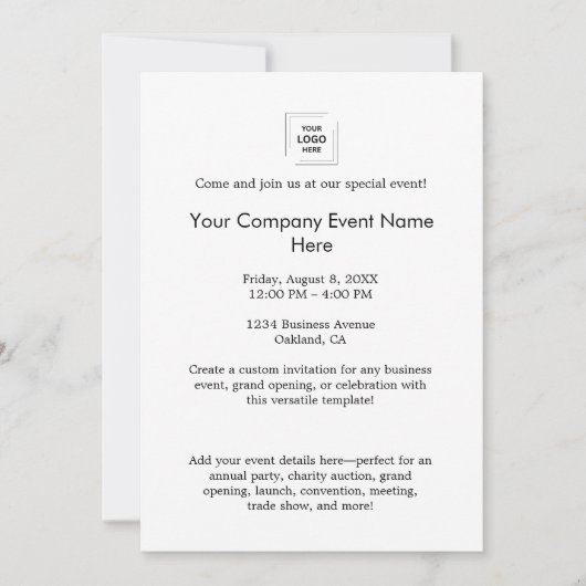 Invitation Conception de l'image de marque pour les événement (Devant)
