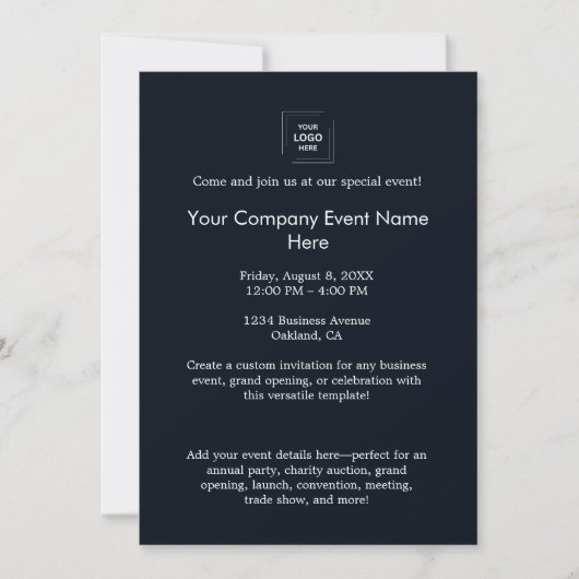 Invitation Conception de l'image de marque pour un événement (Devant)