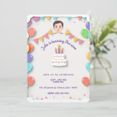 Invitation Conception de l'invitation de fête d'anniversaire (Debout devant)