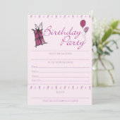 Invitation Conception de l'invitation de fête d'anniversaire (Debout devant)