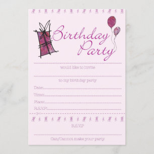 Invitation Conception de l'invitation de fête d'anniversaire