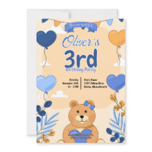 Conception de l'invitation de l'ours en peluche