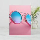 Invitation Conception de lunettes de soleil à thème, rose coo (Debout devant)