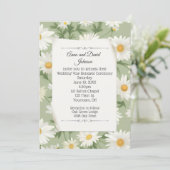 Invitation Conception de marguerite blanche pour le renouvell (Debout devant)