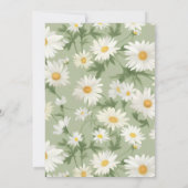 Invitation Conception de marguerite blanche pour le renouvell (Dos)