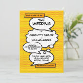 Invitation Conception de mariage de bande dessinée de plaisir (Debout devant)