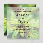 Invitation Conception de mariage de marijuana non traditionne (Devant / Derrière)