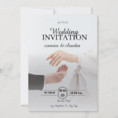 Invitation Conception de mariage élégante (Devant)
