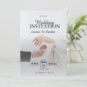 Invitation Conception de mariage élégante (Debout devant)