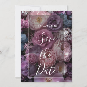 Invitation conception de mariage floral bordeaux mettant en v