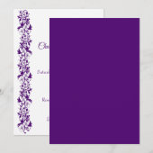 Invitation Conception de mariage florale élégante (Devant / Derrière)