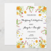 Invitation Conception de mariage florale rustique personnalis (Devant / Derrière)