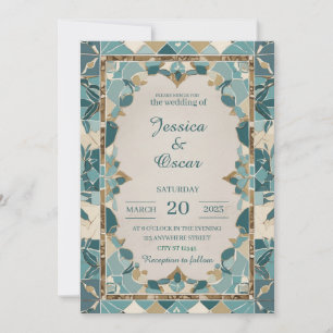 Invitation Conception de mariage méditerranéen – Mosaïque sar