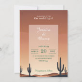 Invitation Conception de mariage moderne dans le désert – Cou (Devant)