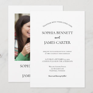 Invitation Conception de mariage moderne minimaliste bohème