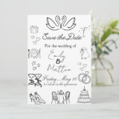 Invitation Conception de mariage simple (Debout devant)
