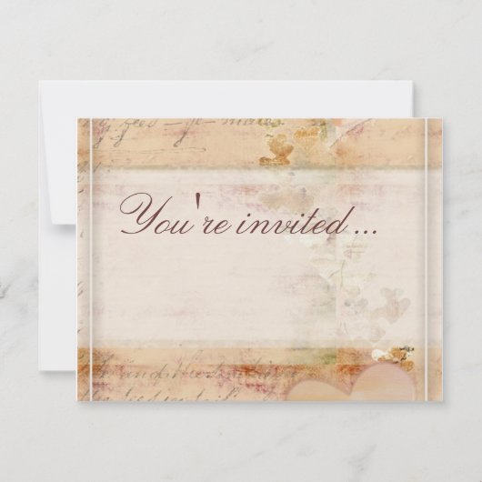 Invitation Conception de mariage vintage rétro (Devant)
