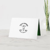 Invitation Conception de monogramme de golf métallique élégan (Dos)