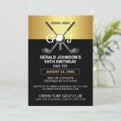 Invitation Conception de monogramme de golf minimaliste éléga (Debout devant)