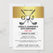 Invitation Conception de monogramme de golf minimaliste éléga (Dos)