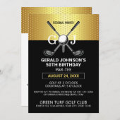 Invitation Conception de monogramme de golf minimaliste éléga (Devant / Derrière)